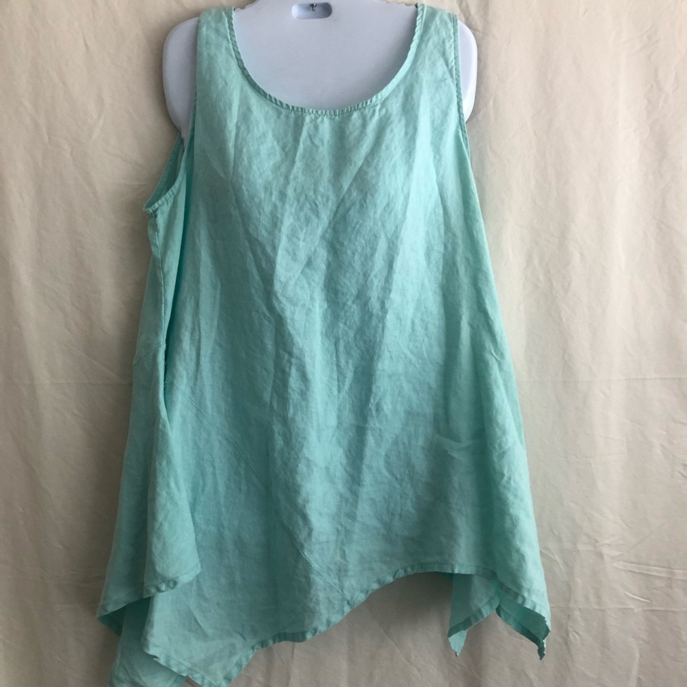 For Cynthia L aqua blue tank top blouse